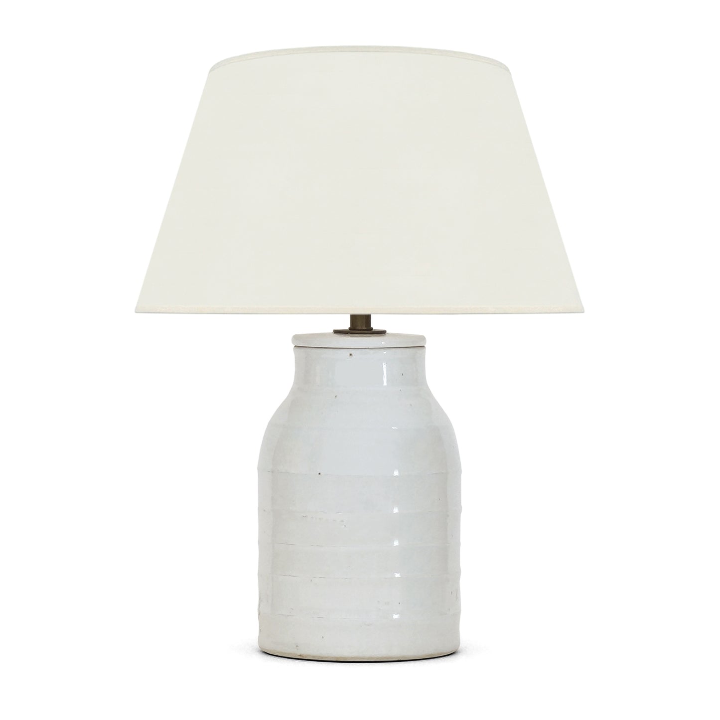 White Ironstone Table Lamp