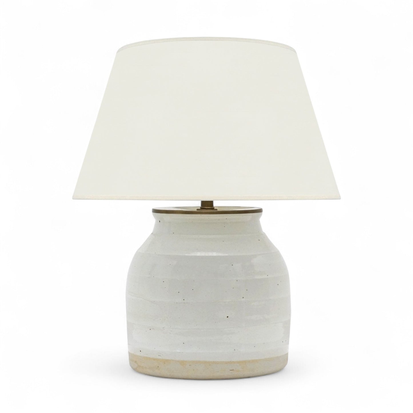 White Ironstone Table Lamp