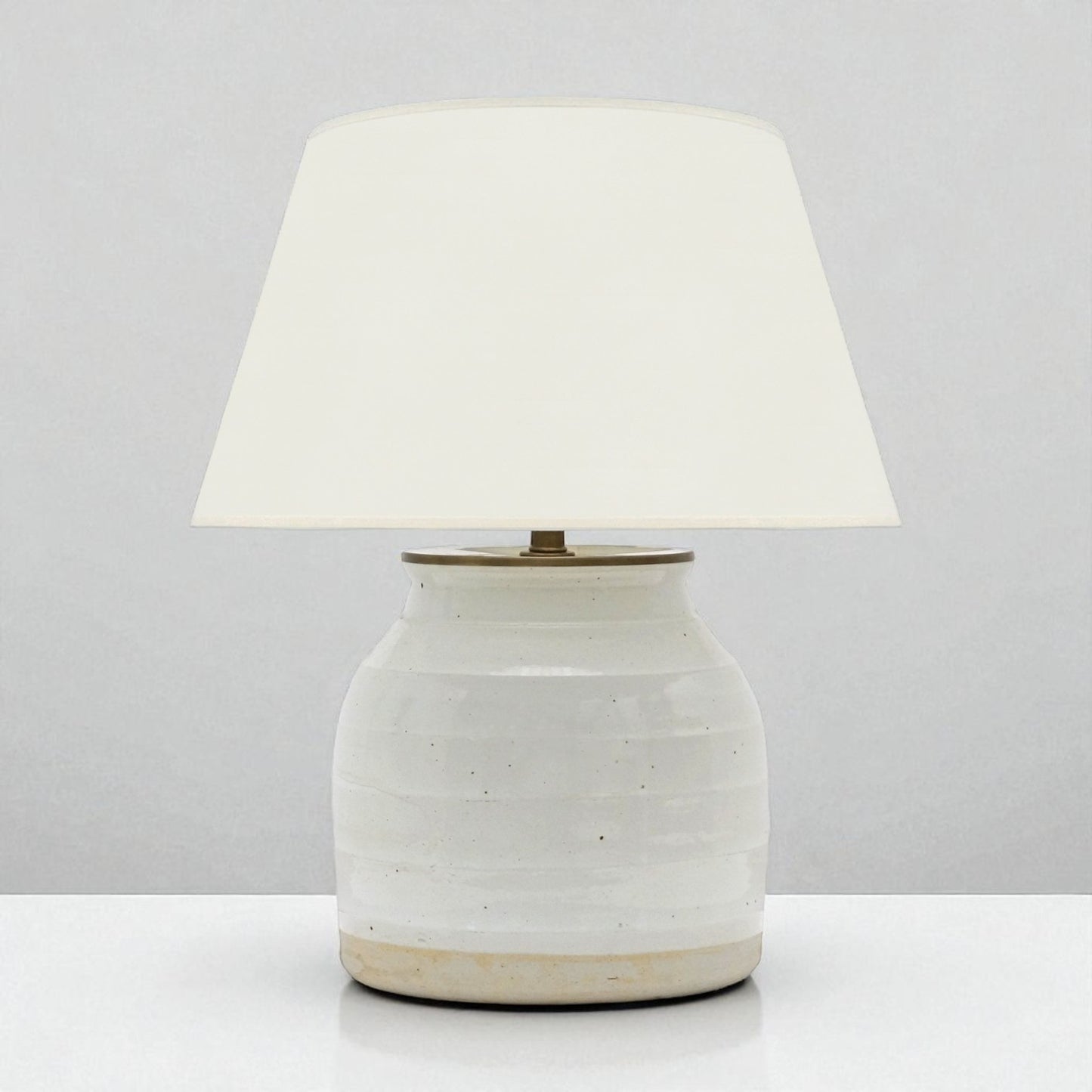 White Ironstone Table Lamp