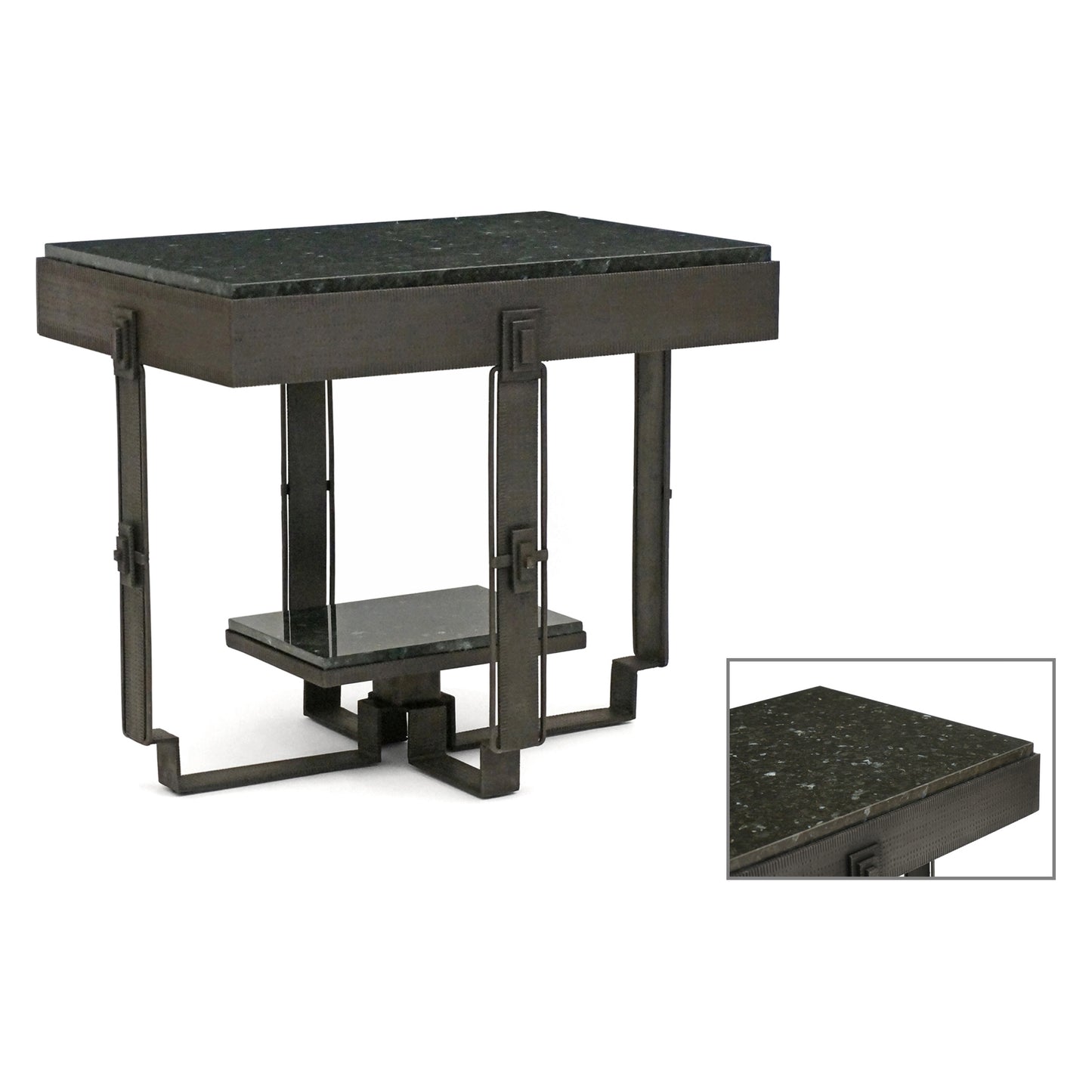 Textured Iron Art Deco Table