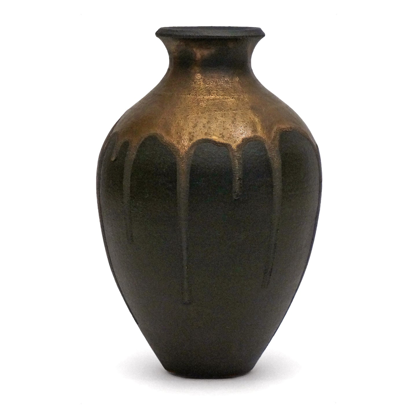Black and Bronze Ceramic Vase