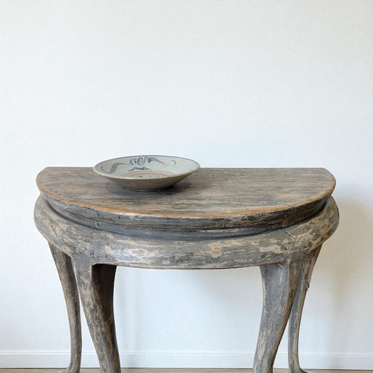 Antique Light Blue Chinese Stoneware Plate