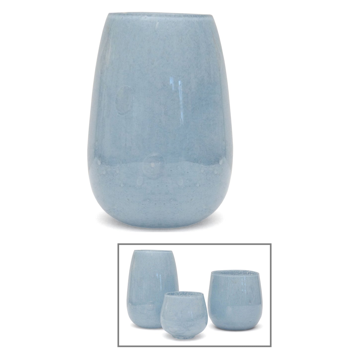 Light Blue Glass Vase