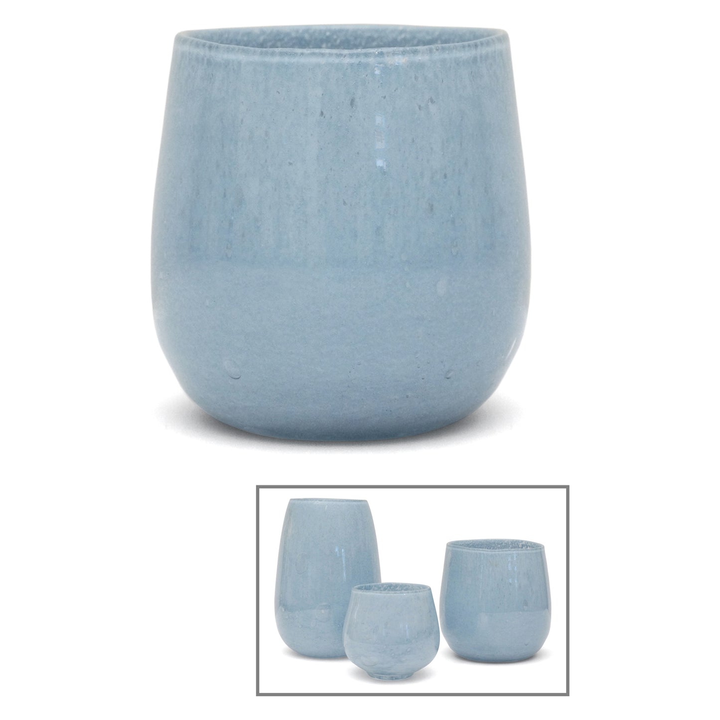 Light Blue Glass Vase