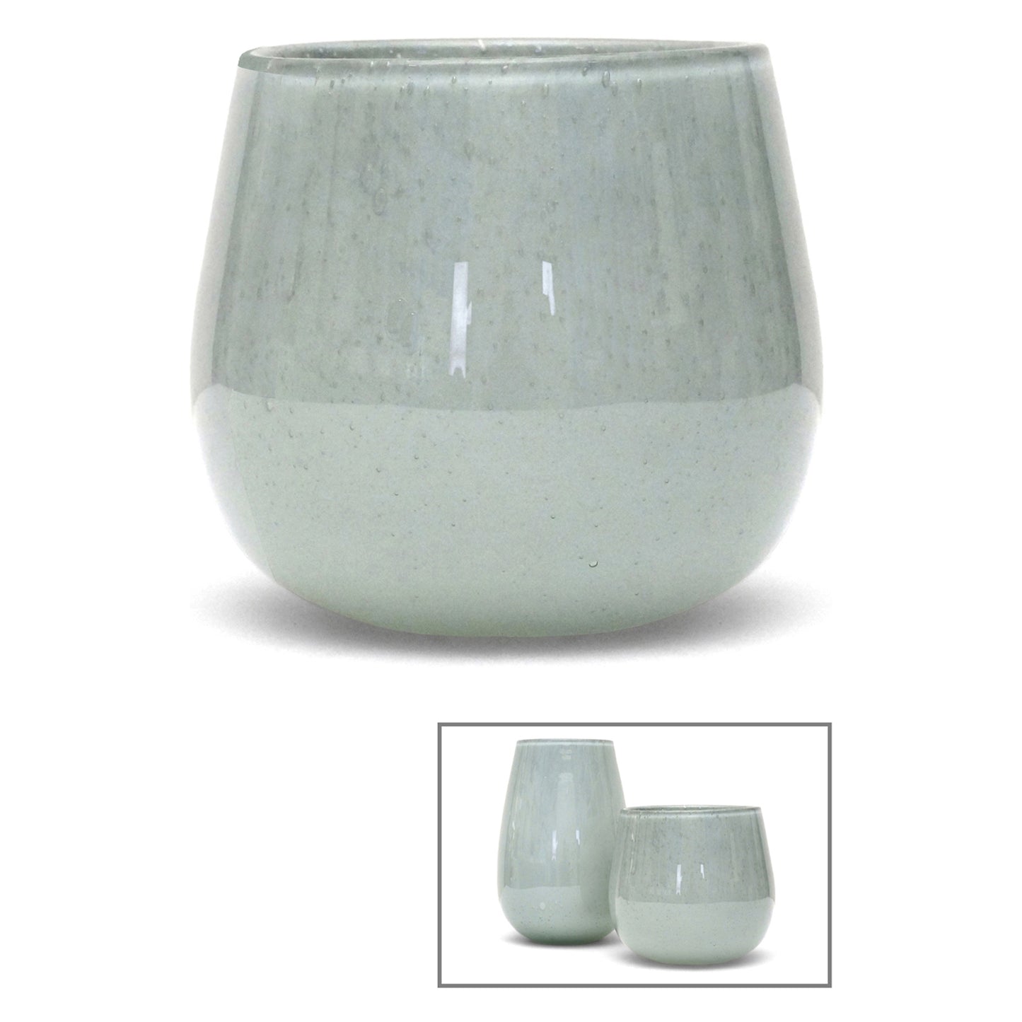 Gray Glass Vase