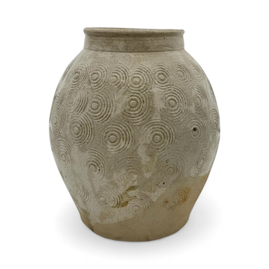 Partially Glazed Ceramic Vase