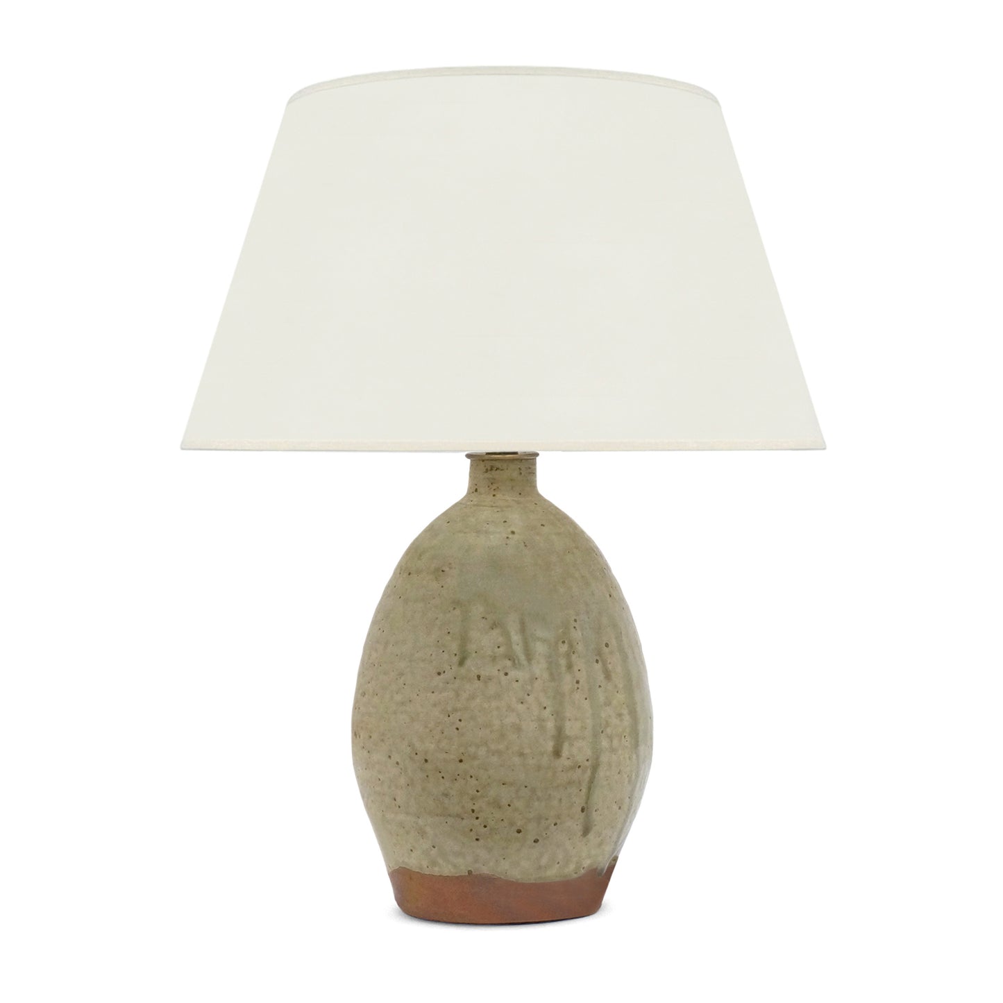 Green Drip Glazed Terra Cotta Table Lamp