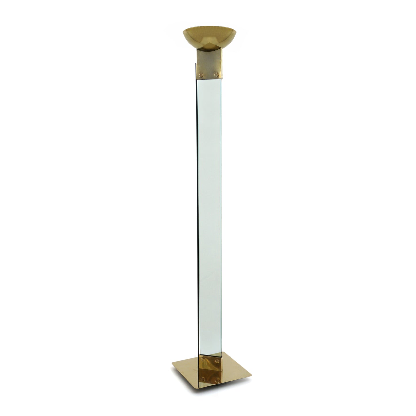 Brass and Glass Torchiere