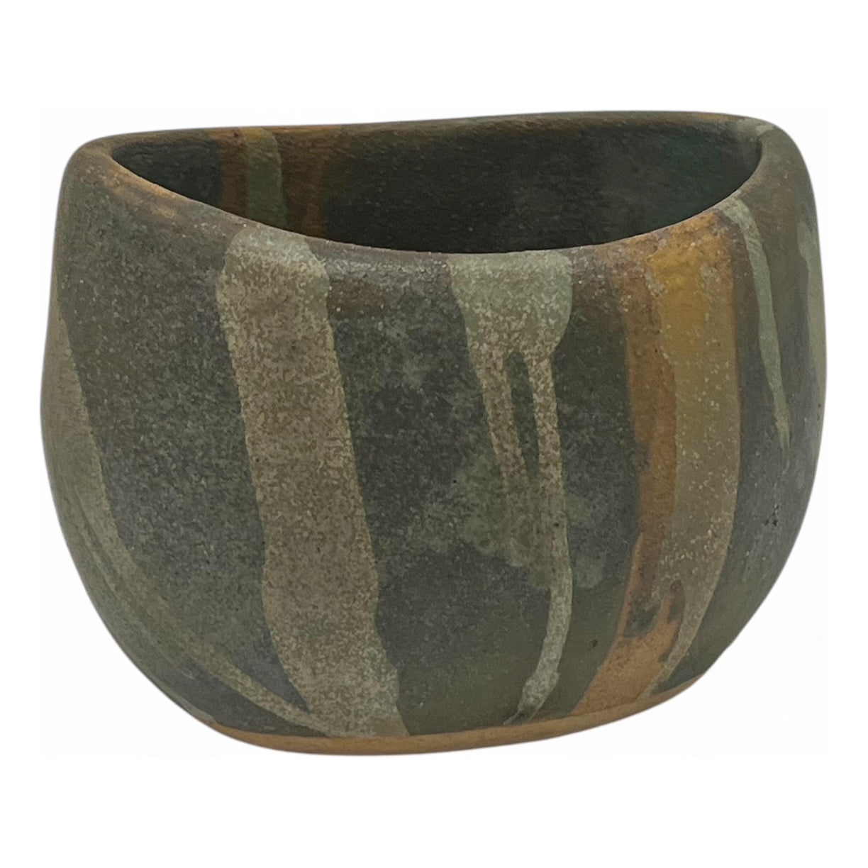 Drip Glazed Stoneware Bowl