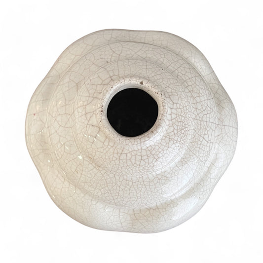 French White Crackle Vase
