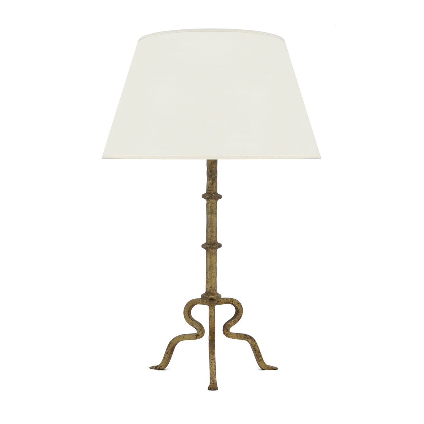 Small Gilt Iron Tripod Lamp