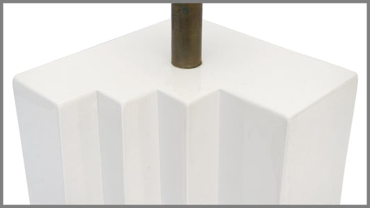 Stepped White Ceramic Lamp