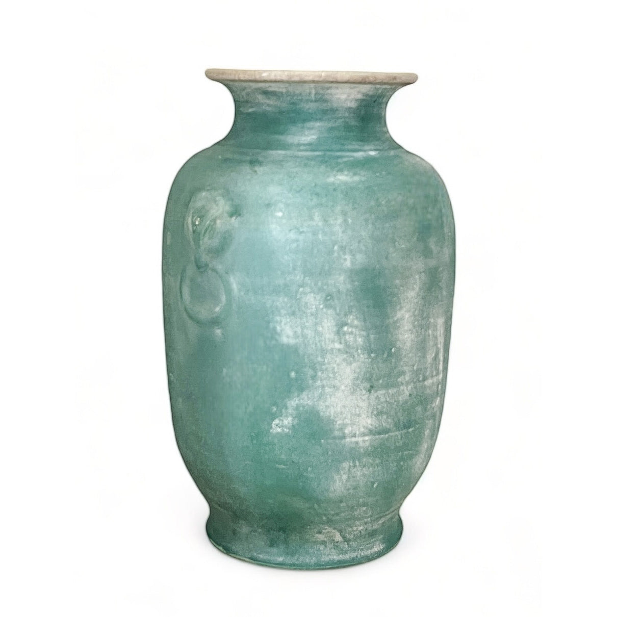 Aqua Stoneware Vase