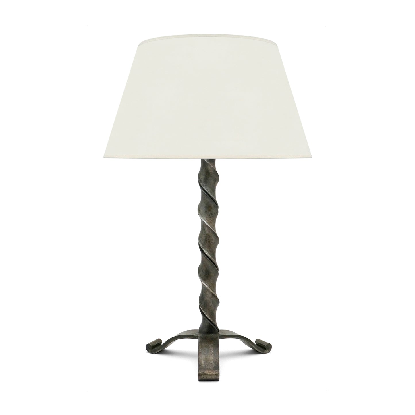 Polished Steel Twist Lamp