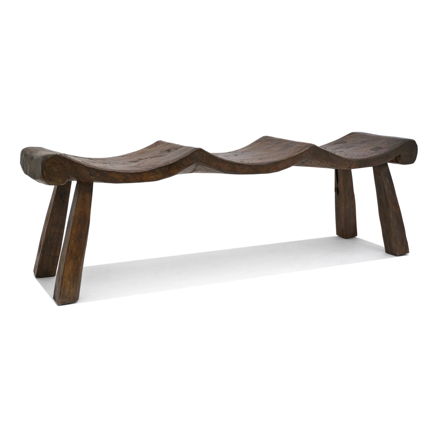 Hand Carved Suar Wood Bench