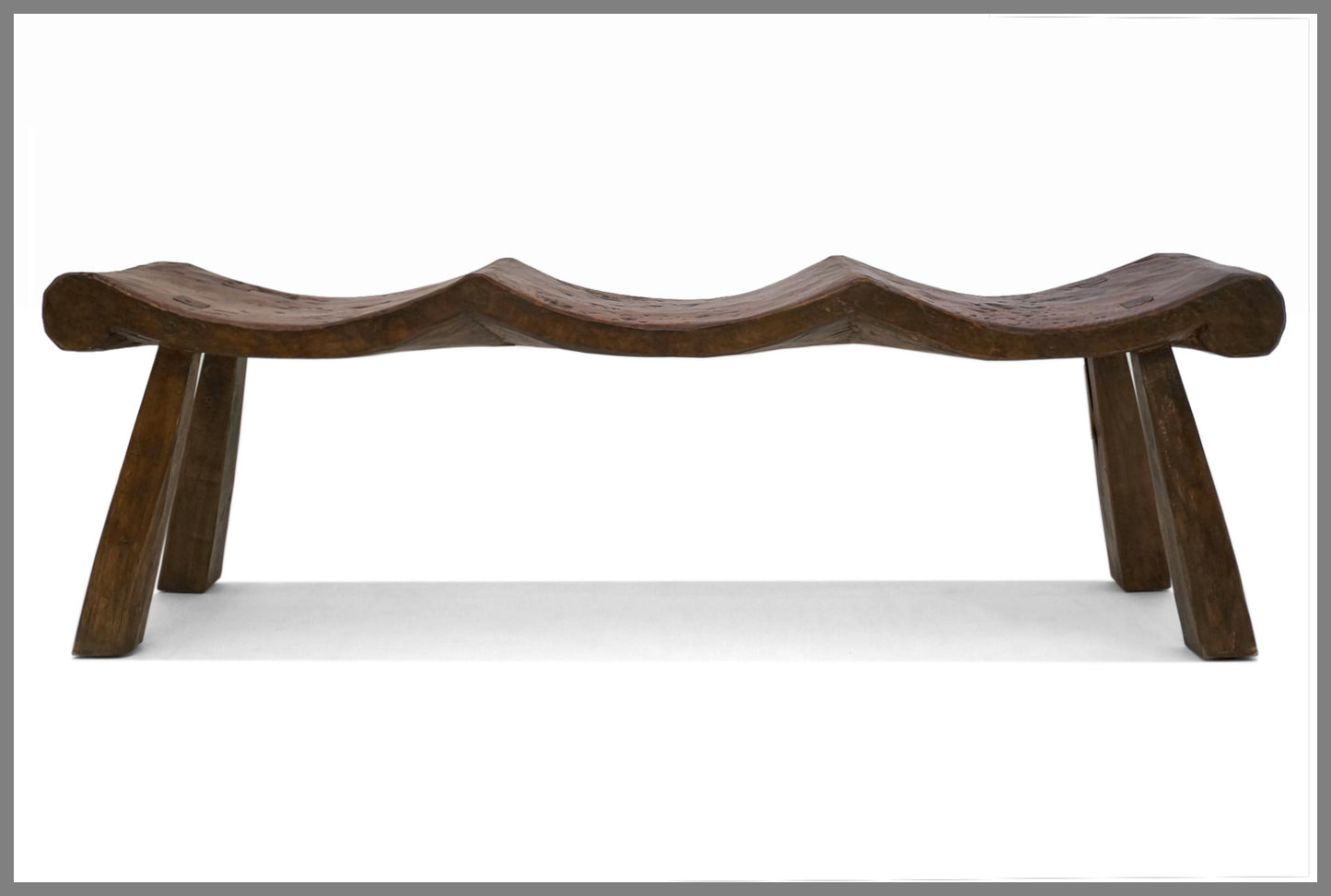 Hand Carved Suar Wood Bench
