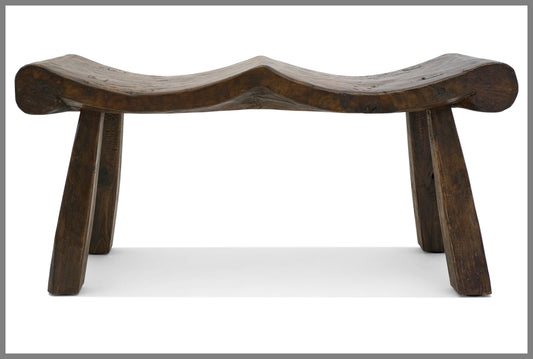 Hand Carved Suar Wood Bench