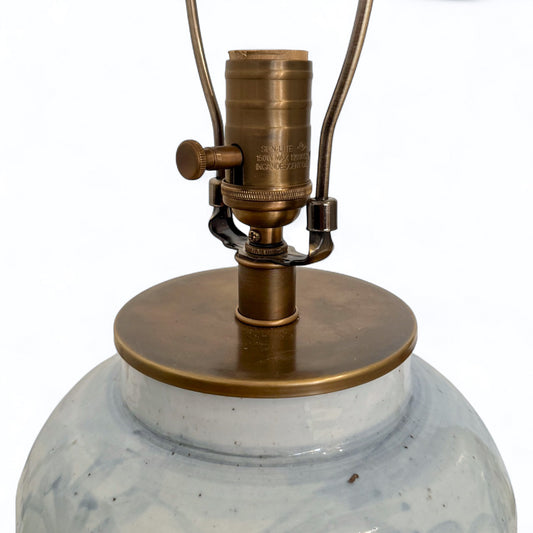 Pair of Light Blue Ming Style Table Lamps