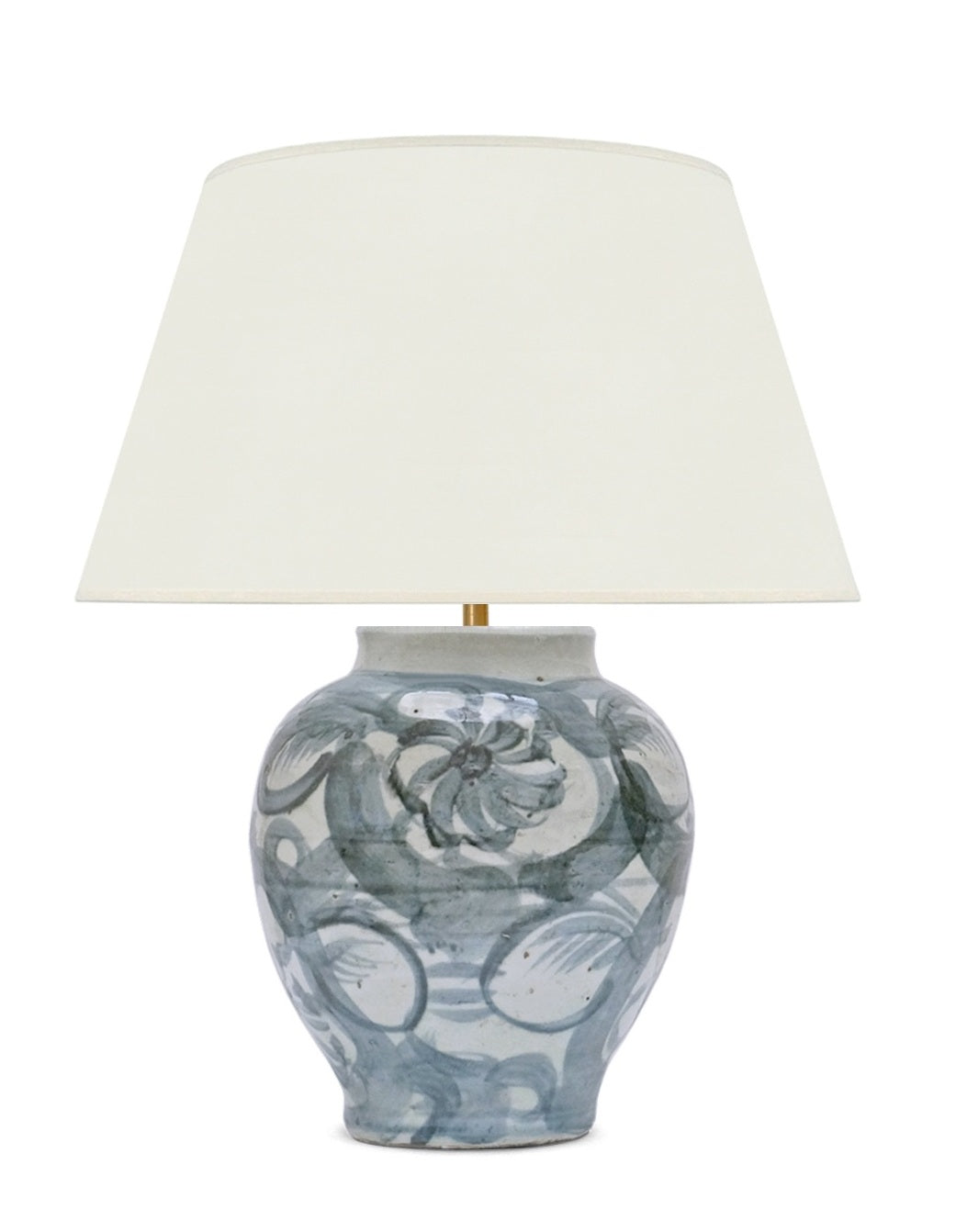 Dark Blue Ming Style Table Lamp