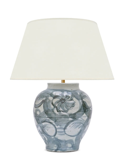 Dark Blue Ming Style Table Lamp
