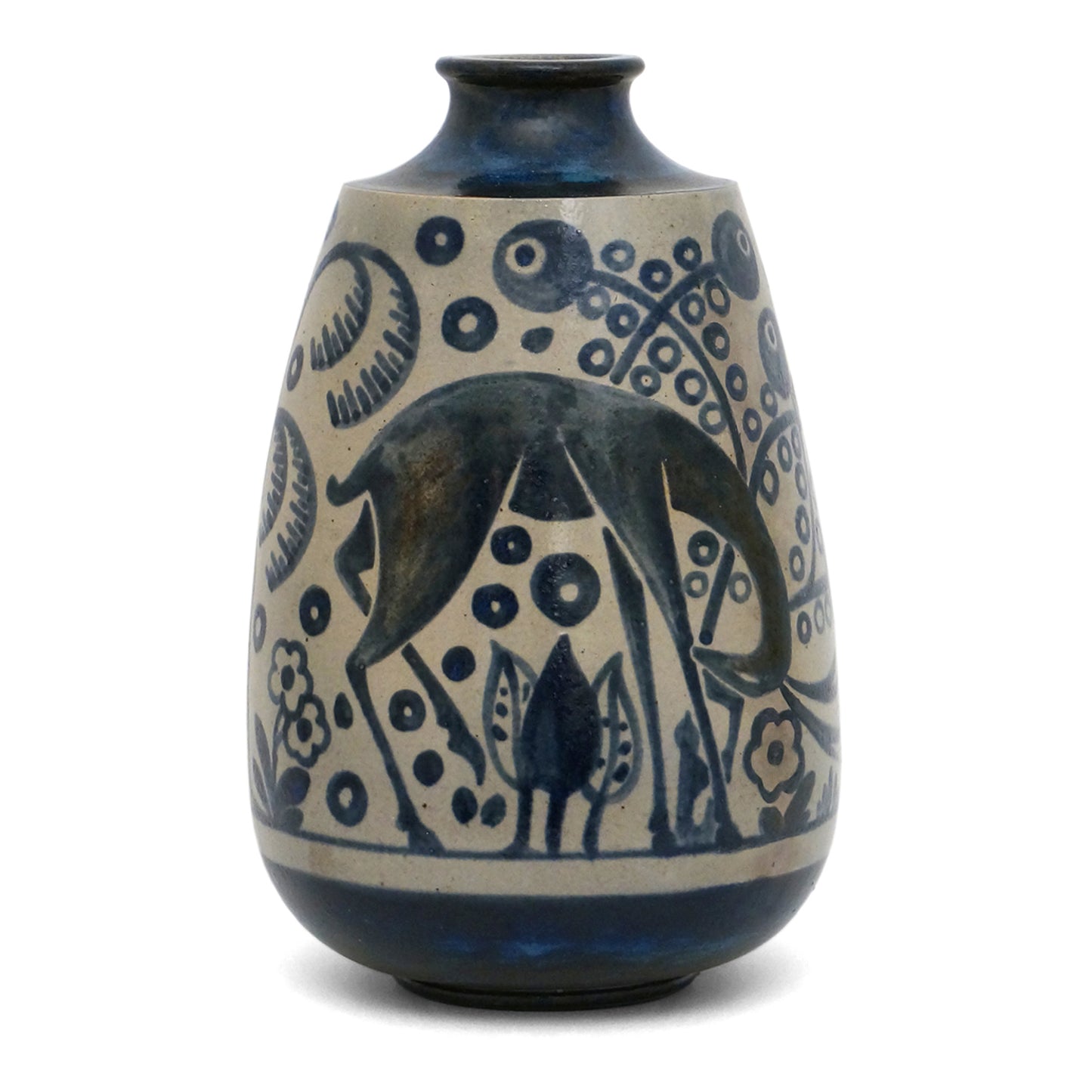 Large Primavera Vase with Deer