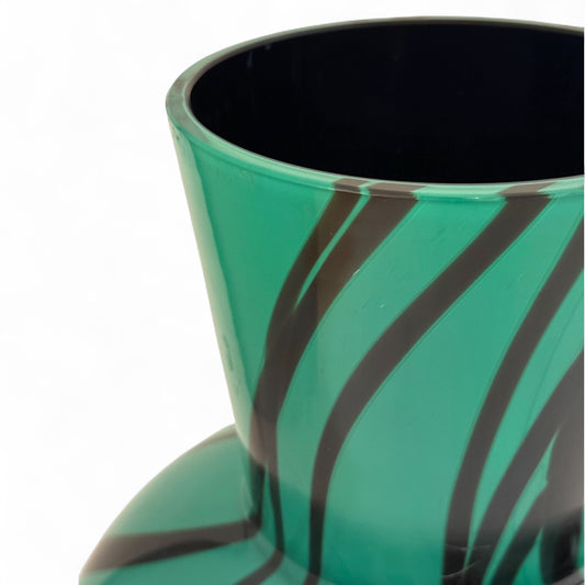 Green Murano Glass Vase by Salviati
