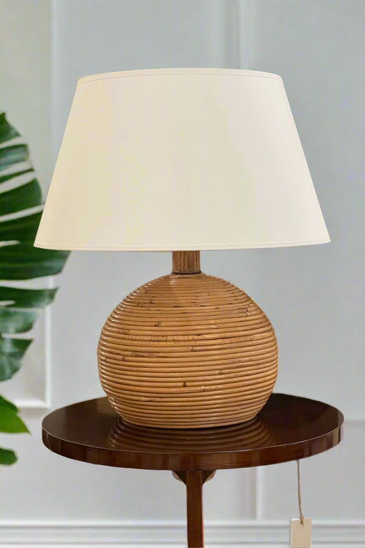 Circular Rattan Table Lamp