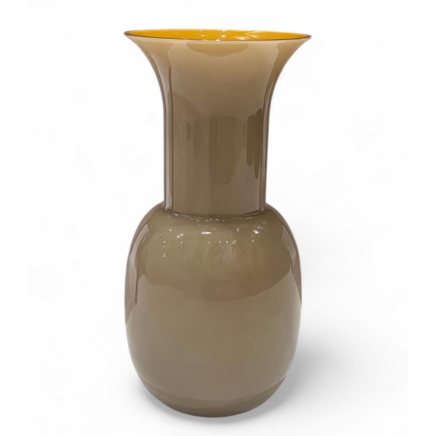 Taupe Murano Glass Vase