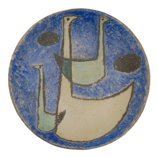 French Mid Century Ceramic Bird Plate