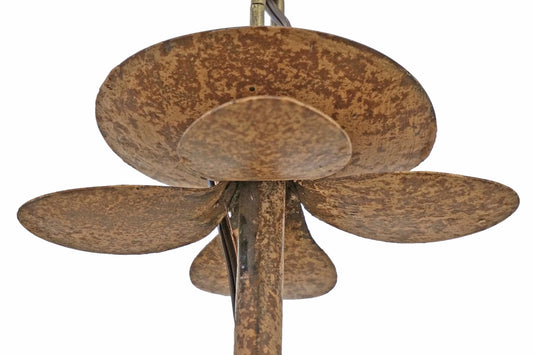 French Foliate Iron Chandelier