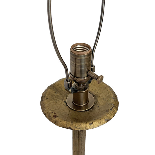 Vintage Gilt Iron Tripod Lamp