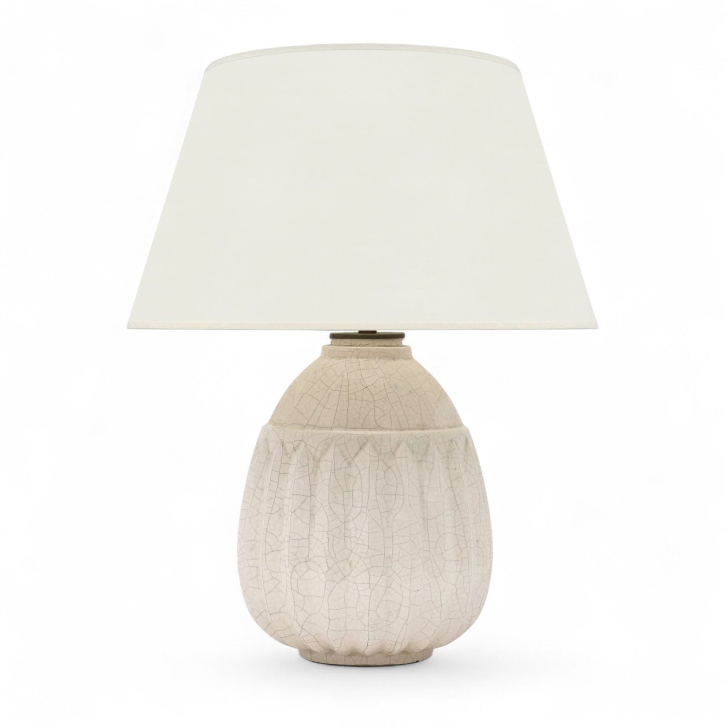 White Crackle Glaze Table Lamp