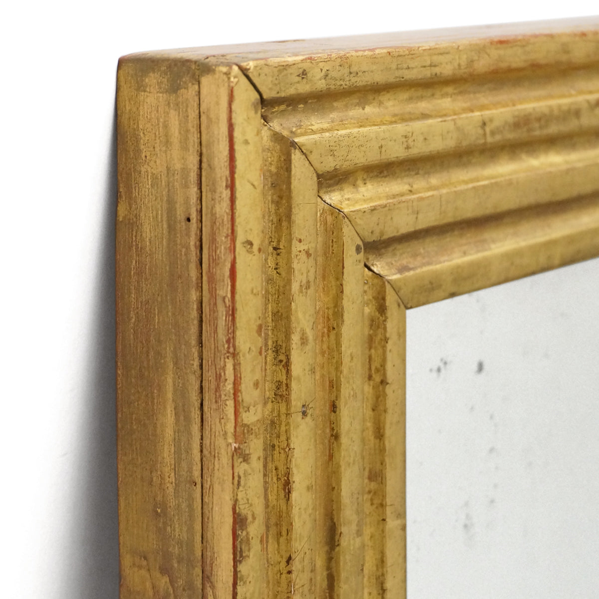 Narrow Reeded Gilt Wood Mirror