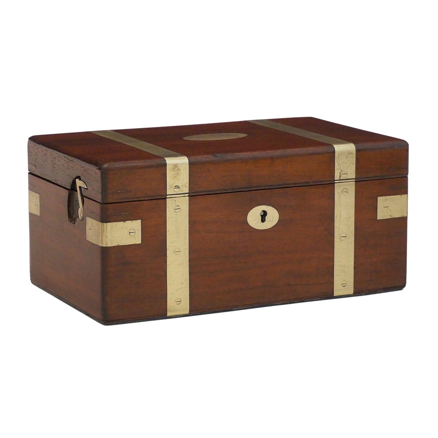 Mahogany Box with Brass Banding