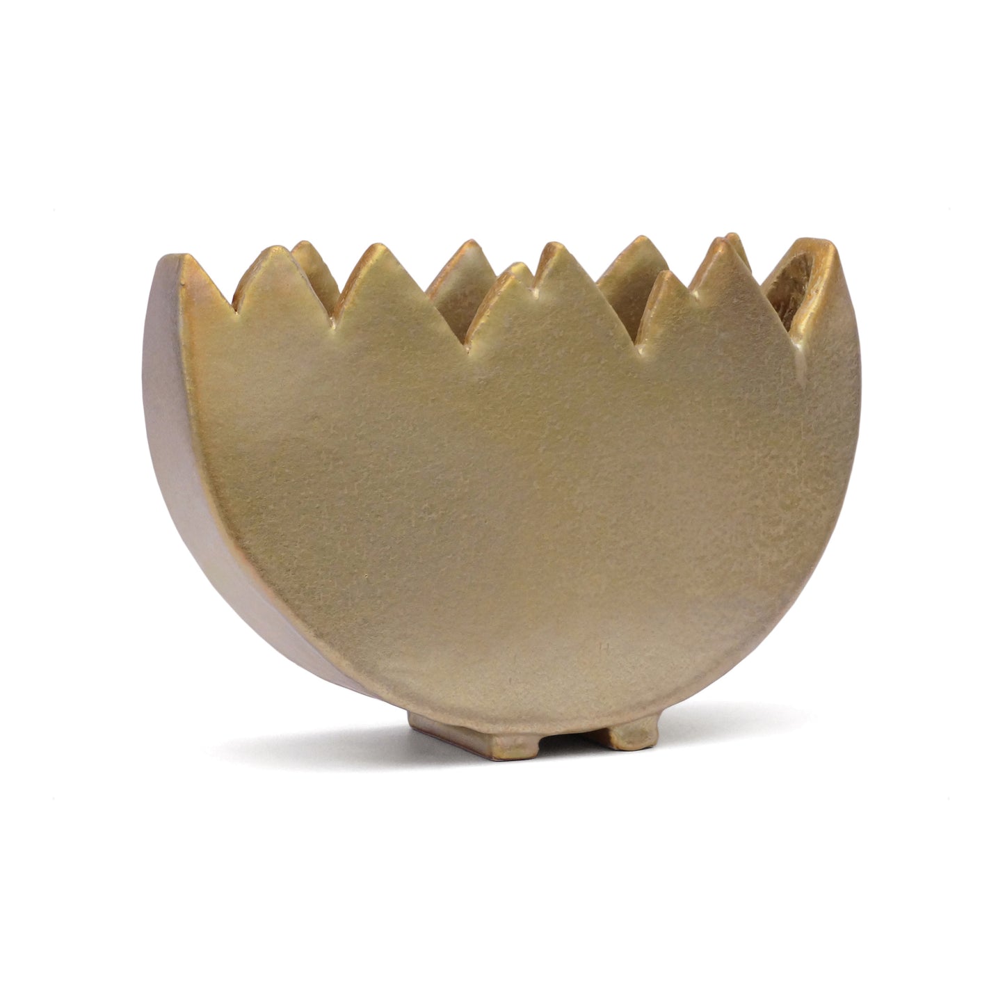 Gold Glazed Ceramic Tulip Vase