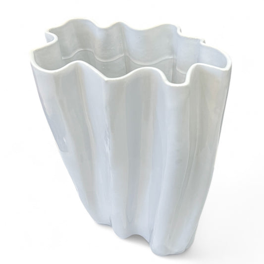 Tall White Ceramic Vase by Mobach