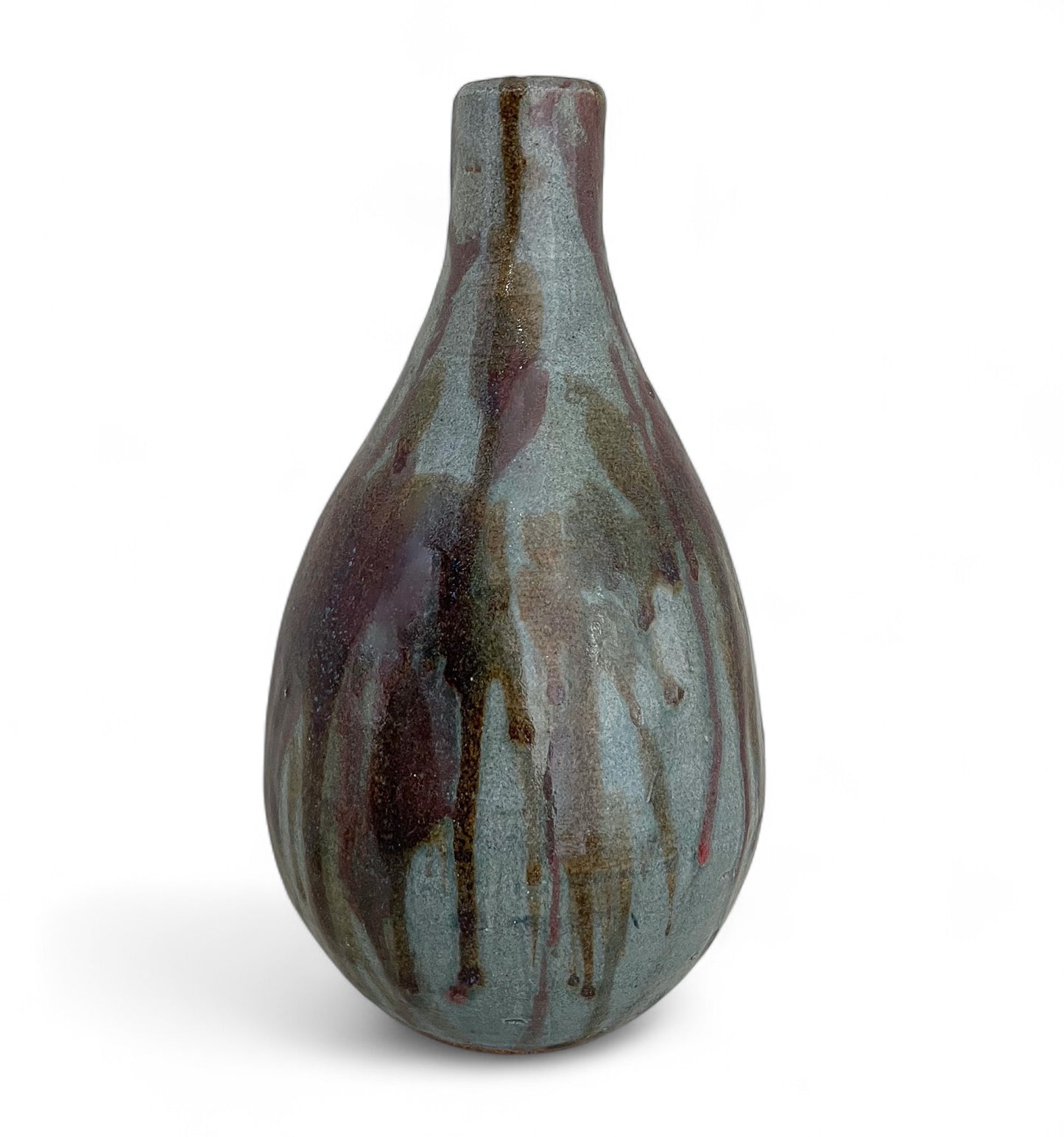 Drip Glazed Stoneware Vase