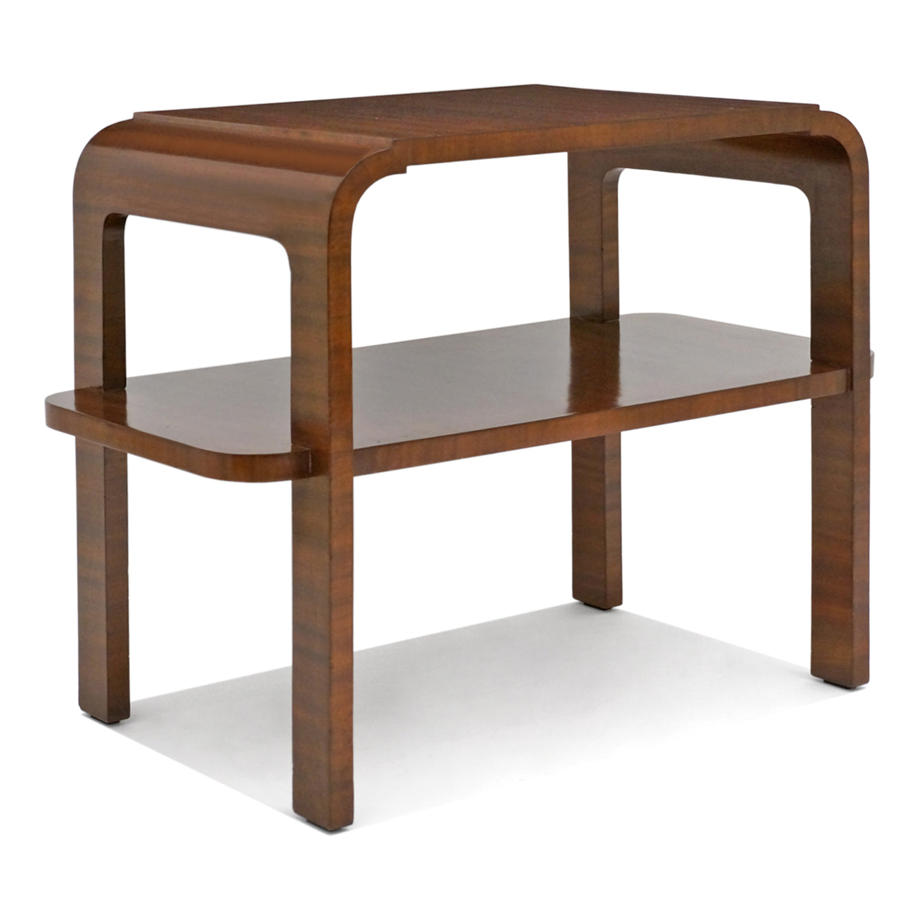 Walnut Art Deco End Table