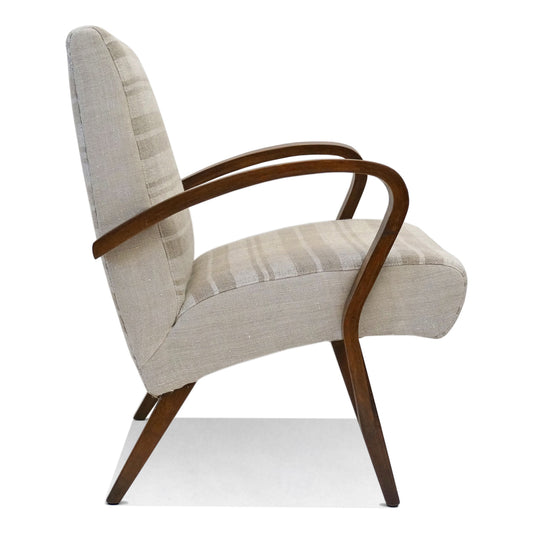 Czech Mid Century Beech Wood Armchair