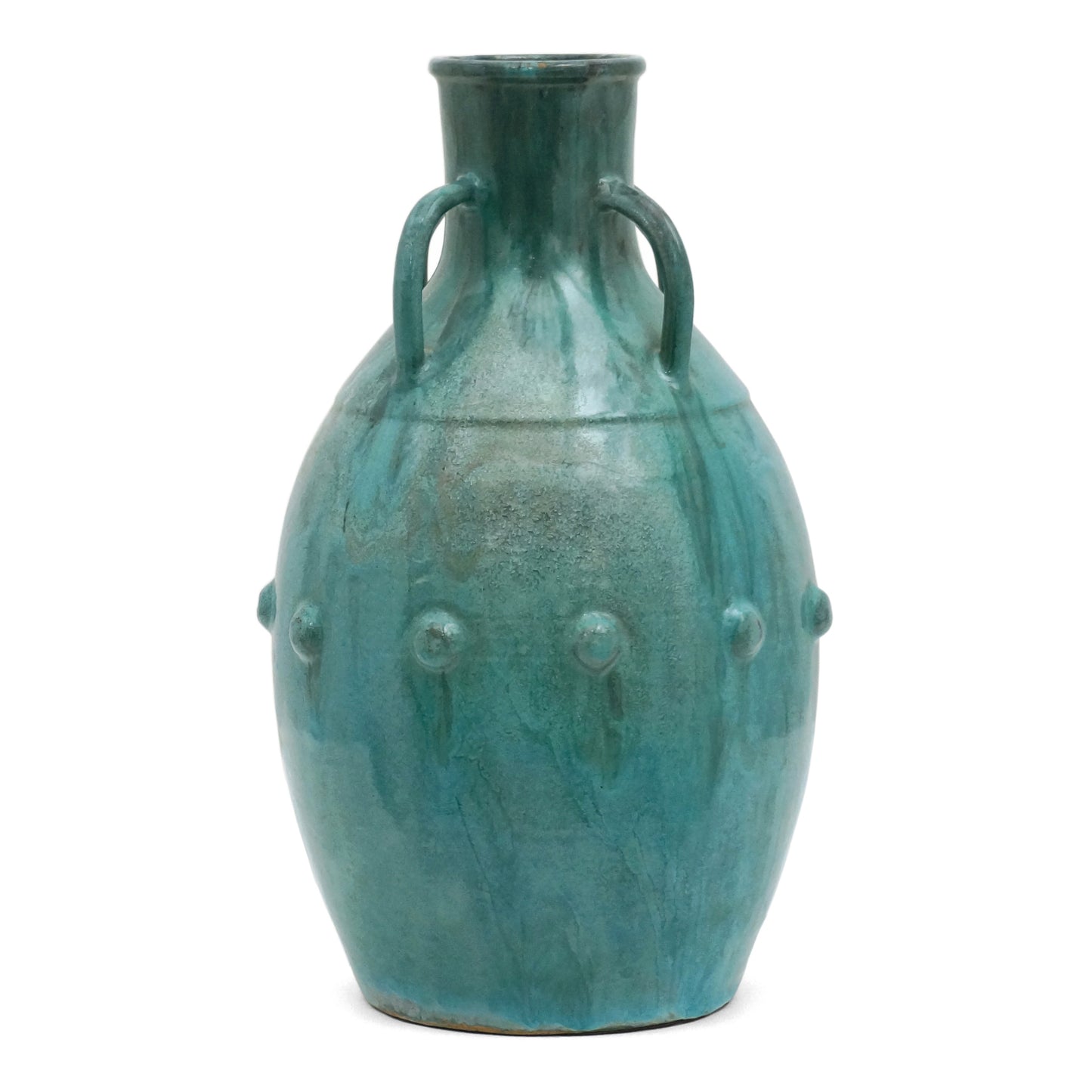 Aqua Blue Primavera Vase with Handles