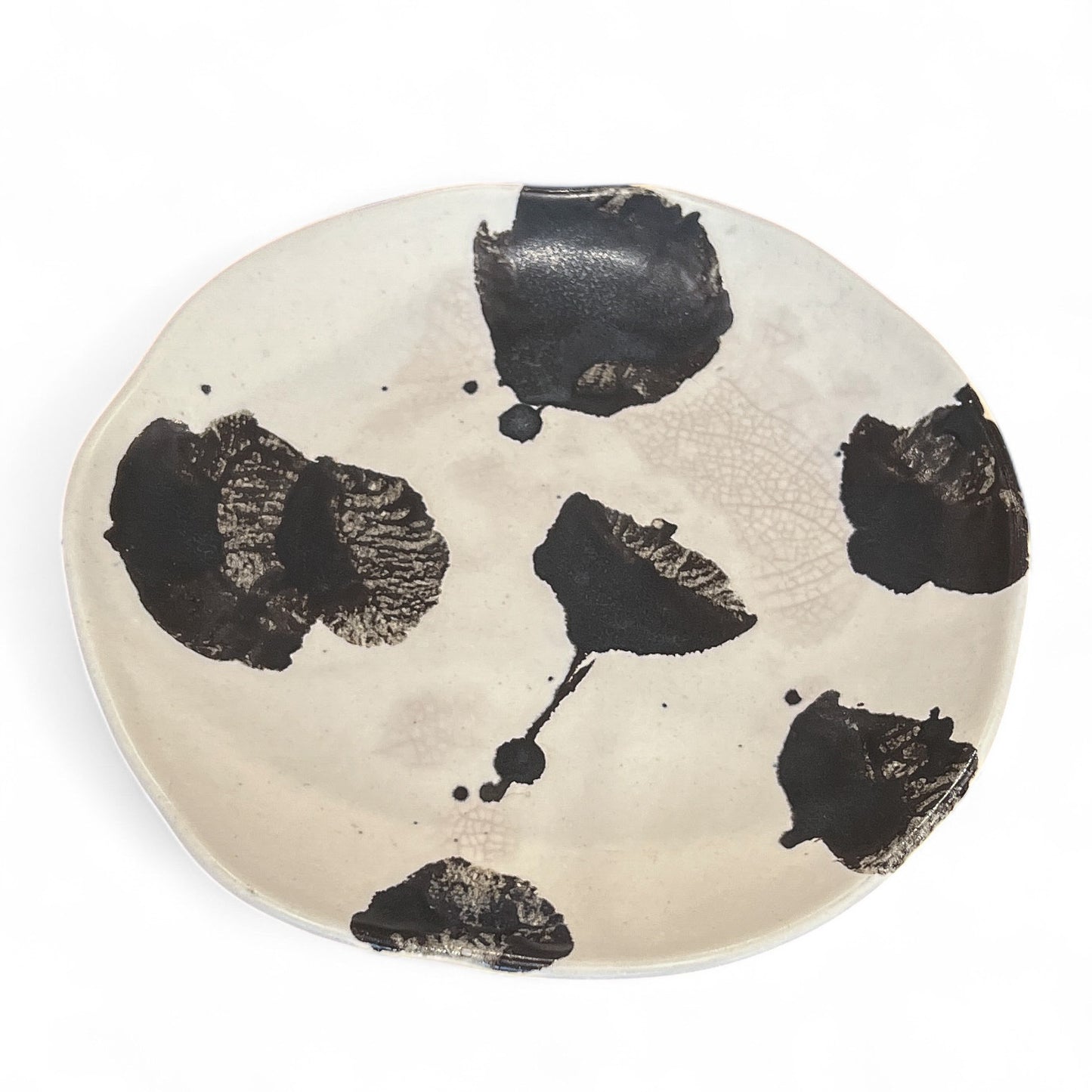 Handmade White and Black Dish