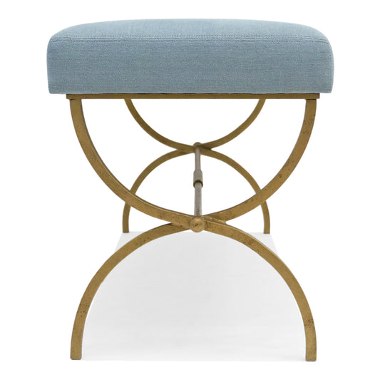 Vintage Gilt Iron Bench