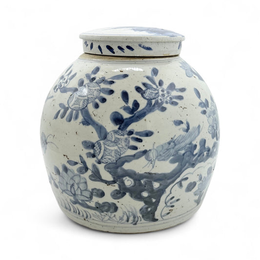 Vintage Chinese Blue and White Ginger Jar