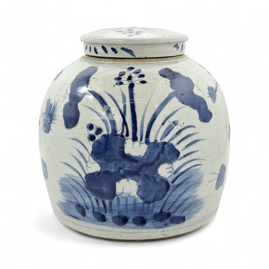 Vintage Chinese Blue and White Ginger Jar