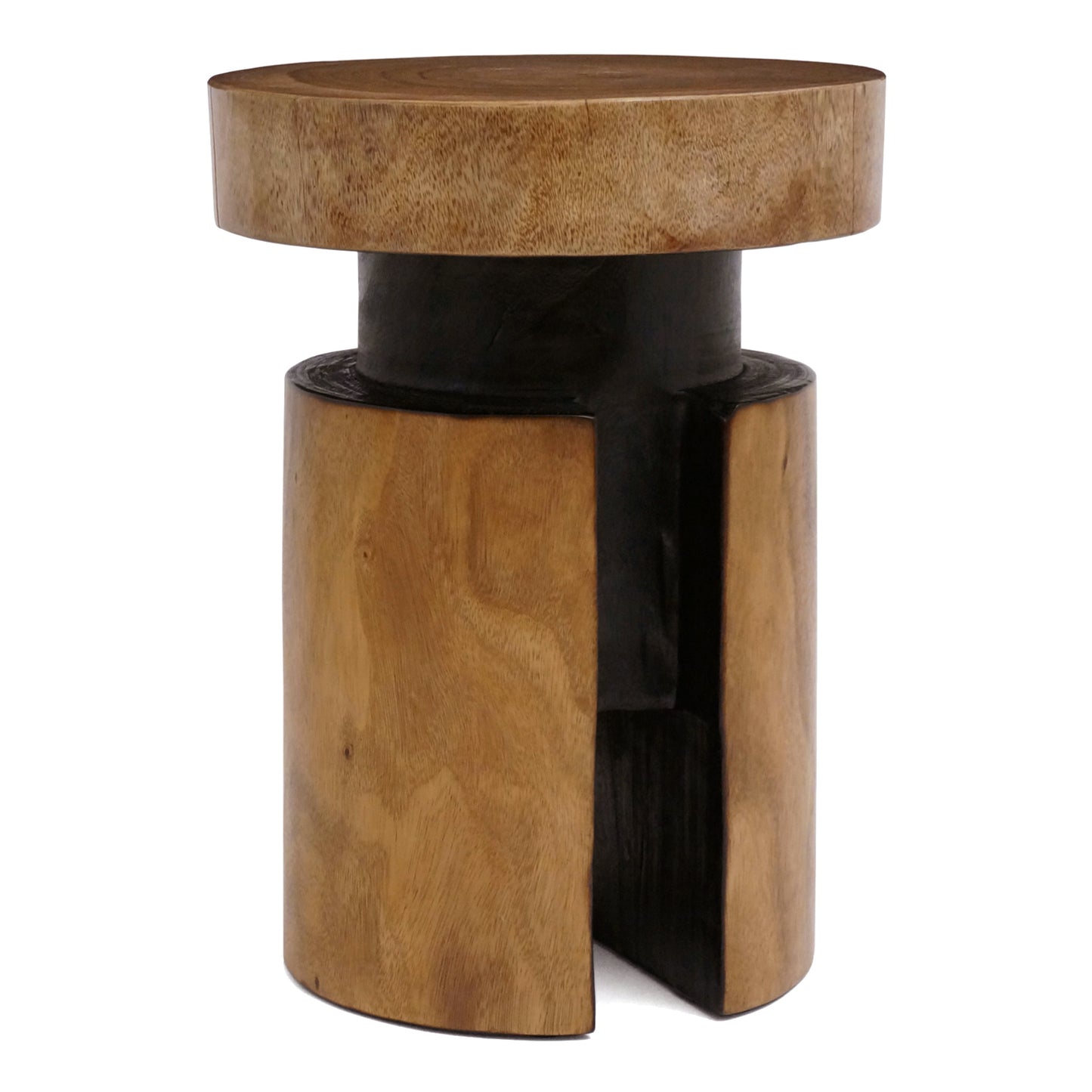 Circular Suar Wood Side Table