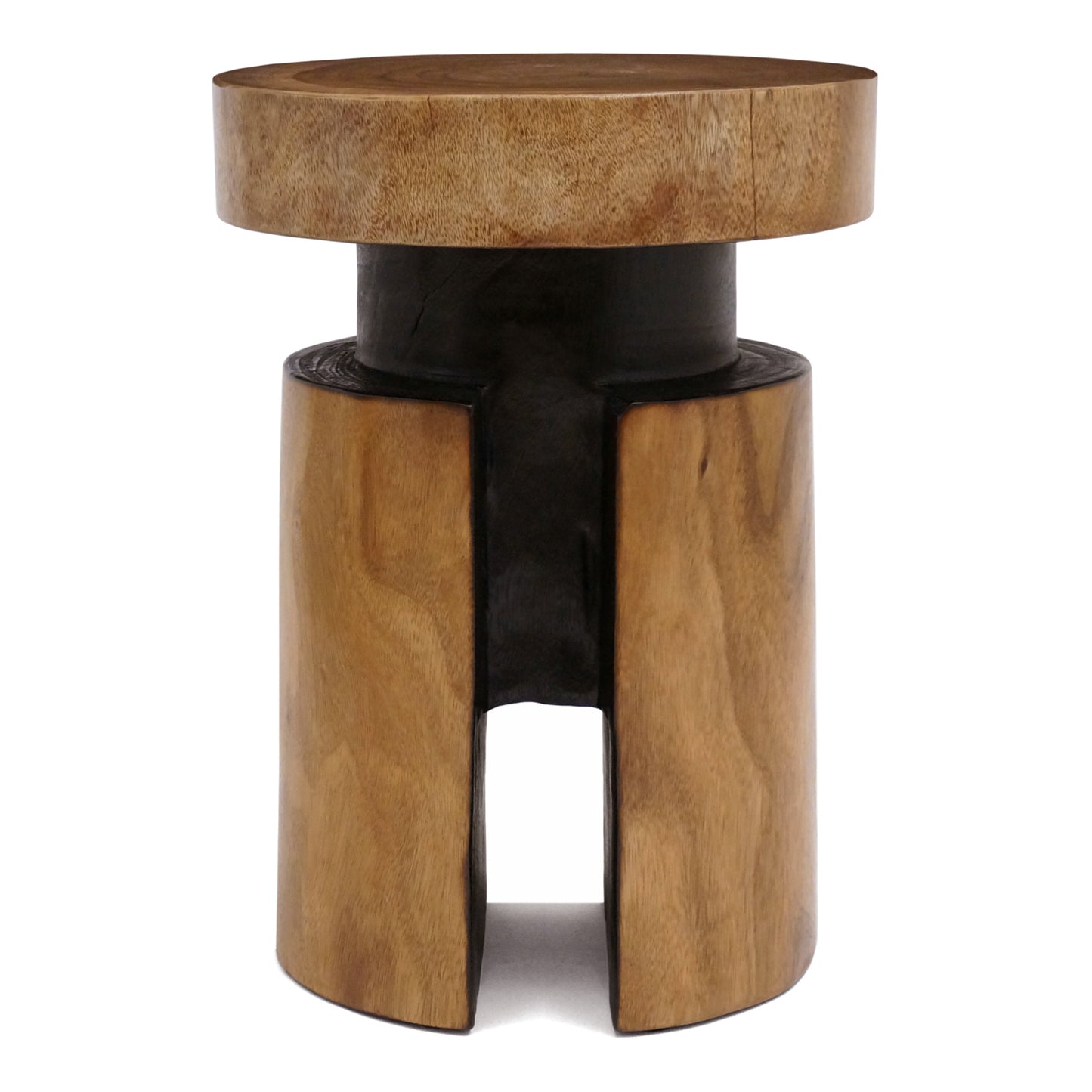 Circular Suar Wood Side Table