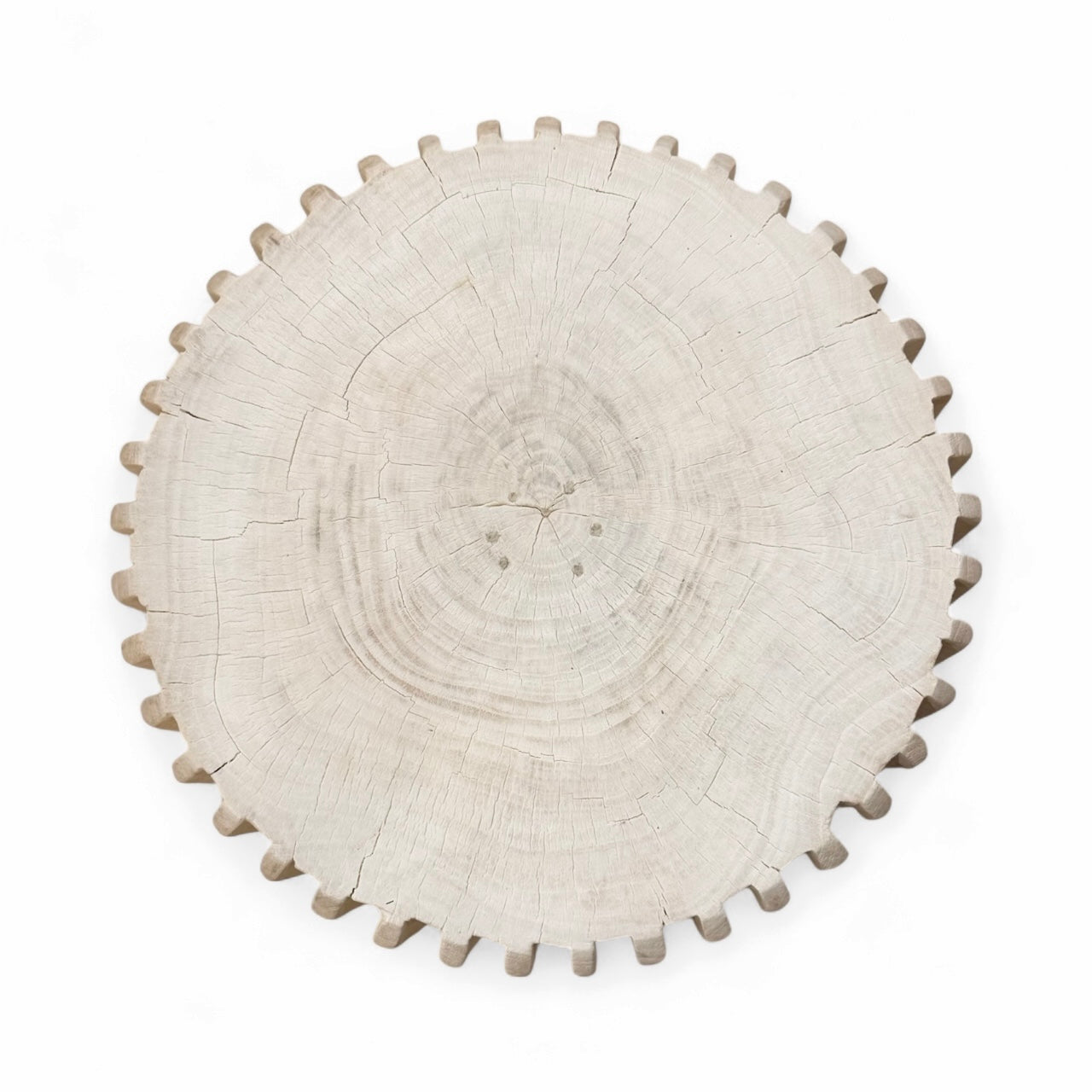 Bleached Ribbed Suar Wood Table