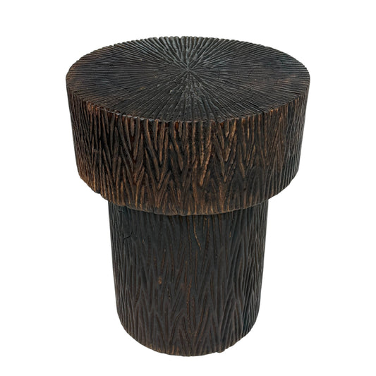 Pair of Hand Carved Teak Side Tables