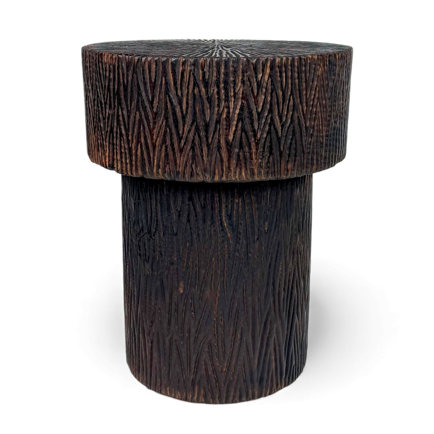 Pair of Hand Carved Teak Side Tables