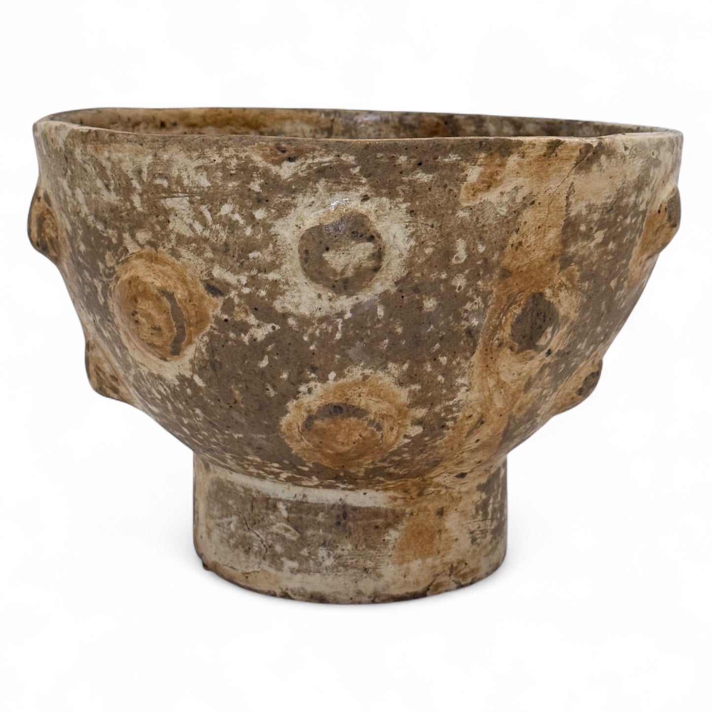 Handmade Rustic Ceramic Pedestal Bowl